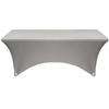 YOUR CHAIR COVERS - Gray Rectangular Spandex Table Covers 4ft Fitted Tablecloth Wedding Event Patio Decorations Elastic Fabric Stretch for Folding Table view 2