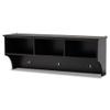 Baxton Studio Maya Black Finished Wood Entryway Coat Rack with Shelves view 1
