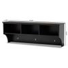 Baxton Studio Maya Black Finished Wood Entryway Coat Rack with Shelves view 3