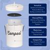 AuldHome Design Kitchen Compost Bin for Countertop | 1.3 Gallon Composting Bucket with Lid | Includes 3 Charcoal Filters | (White Enamel) view 3