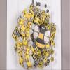 Bee front door welcome wreath. view 1