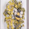 Bee front door welcome wreath. view 4