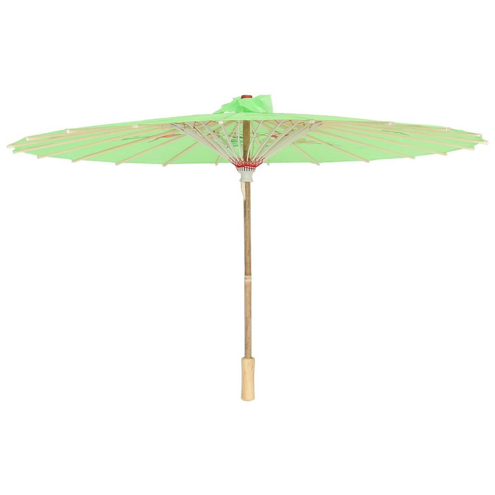 Healifty Oil Paper Parasol Japanese Chinese Oil Paper Umbrella Parasol Dancing Umberlla Photography Prop Green Blank Umbrella