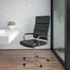 Flash Furniture Hansel High Back Black LeatherSoft Contemporary Panel Executive Swivel Office Chair view 2