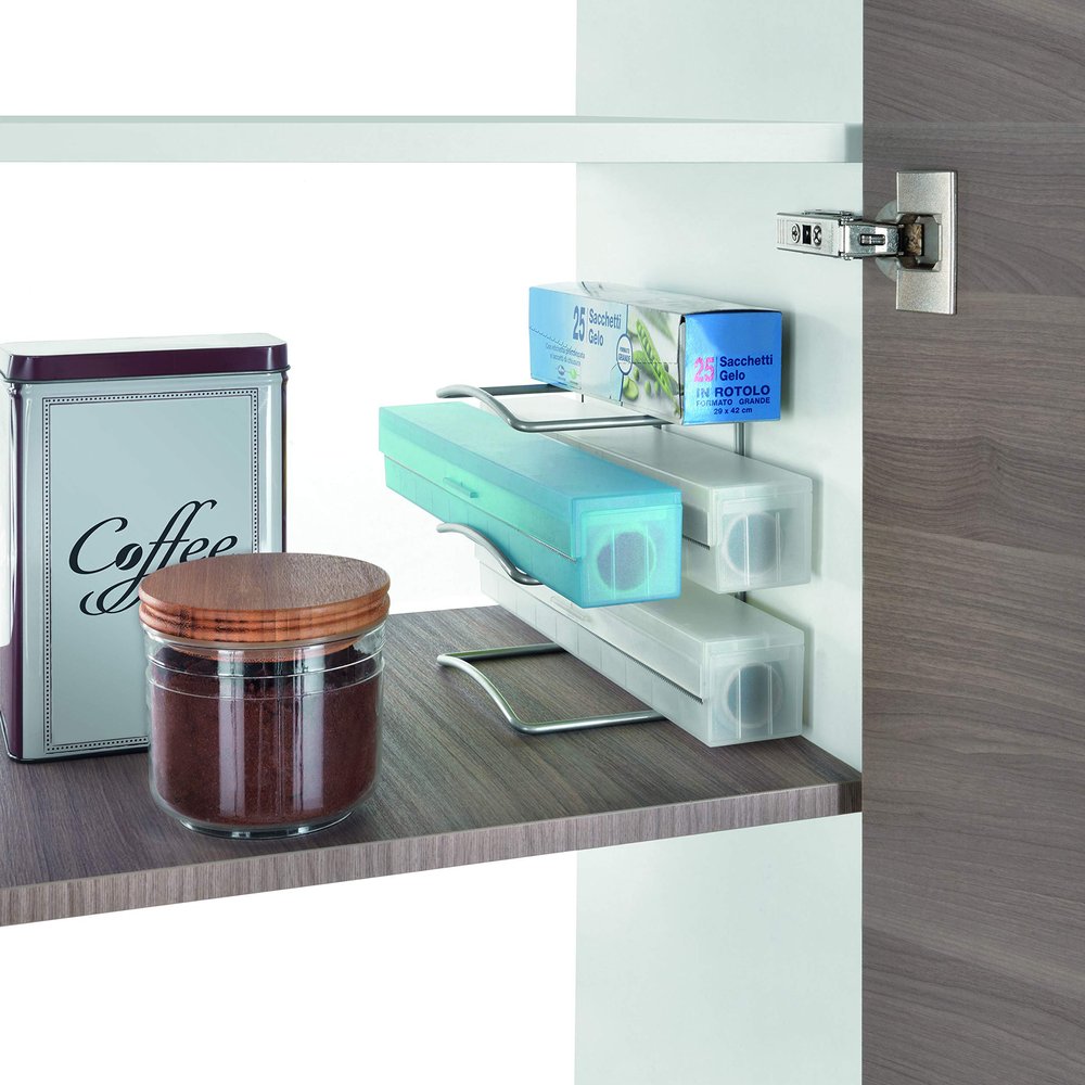 Metaltex Kitchen Roll Holder, Metallic Grey, 12x14x15 cm