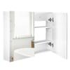 HOMCOM Double Door Wall Mounted Bathroom Mirror, 31.5" x 23.5" Medicine Cabinet with Modern Design, Large Storage, & Quiet Hinges view 1