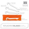 OUTDOOR EDGE 3.5" RazorSafe Replacement Gutting Knife Blades, 4 Pieces plus Blade Storage Box view 3