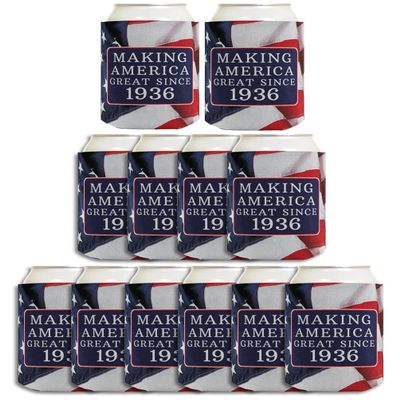 90th Birthday Presents Making America Great Since 1936 12-Pack Can Drink Thermocoolers
