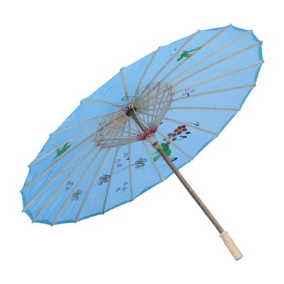 Healifty Vintage Clothing Japanese Chinese Oil Paper Umbrella Parasol Dancing Umberlla Photography Prop Lake Blue Hand Decor
