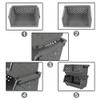 Begale 3-Pack Gray Plastic Stackable Detachable Storage Bin, Organizer Stacking Basket view 2