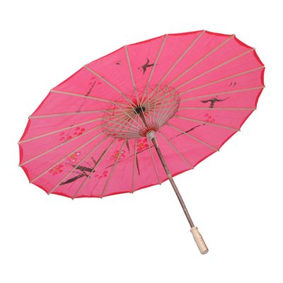 Healifty Japanese Chinese Oil Paper Umbrella Parasol Dancing Umberlla Photography Prop Rosy