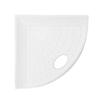 Questech 5" Corner Shower Footrest, Retrofit Shaving Shelf for Inside Shower, Bathroom Storage Corner Caddy Organizer, Metro Flatback, Bright White Matte view 1