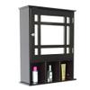 Byya Mirror Cabinet,Bathroom Wall Mounted Storage Cabinet with Single Door Adjustable Shelf and 3 Open Compartments Storange Cabinet,Wooden Medicine Cabinet. (Espresso) view 4