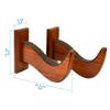 TESLYAR Surfboard Wall Mount Wooden Surfboard Rack for Wall Storage Solid Wood Hooks for Surfboard, Snowboard, Paddle Board & Wakeboard Wave Style view 2