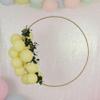 Tableclothsfactory 40" Heavy Duty Gold Metal Floral Hoop Wreath Hanging Rings view 3