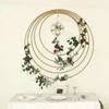 Tableclothsfactory 40" Heavy Duty Gold Metal Floral Hoop Wreath Hanging Rings view 4