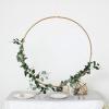 Tableclothsfactory 36" Heavy Duty Gold Metal Floral Hoop Wreath Hanging Rings for Wedding Party Decoration view 1