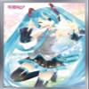 Trends International Hatsune Miku - Waving Wall Poster, 14.725" x 22.375", Silver Framed Version view 1