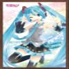 Trends International Hatsune Miku - Waving Wall Poster, 14.725" x 22.375", Mahogany Framed Version view 1