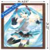Trends International Hatsune Miku - Waving Wall Poster, 14.725" x 22.375", Mahogany Framed Version view 3