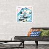 Trends International Hatsune Miku - Waving Wall Poster, 14.725" x 22.375", White Framed Version view 2