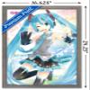 Trends International Hatsune Miku - Waving Wall Poster, 14.725" x 22.375", Barnwood Framed Version view 3