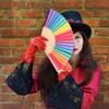 Colorful Folding Folding Fans Portable Rainbow Fan Beautiful Folding Fans view 2