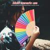 Colorful Folding Folding Fans Portable Rainbow Fan Beautiful Folding Fans view 4