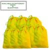 ecomuslinbags 8x12 inches Color Full Cotton Bags, Reusable And Biodegradable Produce Muslin Drawstring Bags Pack Of 25 (Yellow) view 3