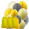 ecomuslinbags 12x18 inches Color Full Cotton Bags, Reusable And Biodegradable Produce Muslin Drawstring Bags Pack Of 25 (Yellow) view 2