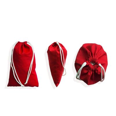 ecomuslinbags 12x16 inches Color Full Cotton Bags, Reusable And Biodegradable Produce Muslin Drawstring Bags Available in Different Sizes (Red)