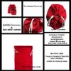 ecomuslinbags 12x20 inches Color Full Cotton Bags, Reusable And Biodegradable Produce Muslin Drawstring Bags Pack Of 25 (Red) view 4