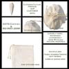 ecomuslinbags 12x20 inches Color Full Cotton Bags, Reusable And Biodegradable Produce Muslin Drawstring Bags Pack Of 25 (White) view 4