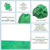 ecomuslinbags 12x20 inches Color Full Cotton Bags, Reusable And Biodegradable Produce Muslin Drawstring Bags Pack Of 25 (Green) view 4