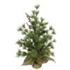 Kurt S. Adler 24-Inch Pine Tree with Berries and Pinecones in Burlap Base view 1