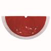 Kurt S. Adler 72-Inch Red and White Velvet Merry Christmas Applique Treeskirt view 1