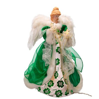 Kurt S. Adler 16-Inch UL 10-Light Irish Angel Treetop