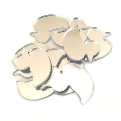 Rubber Duck Crafting Mirrors, Set of 10, Silver Mirror, Pack of 4 X 1