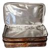 101 BEACH Mother's Day Gift Thermal Insulated Double Casserole Carrier Bag with 2 Compartments - Can be Custom Embroidered Personalized (Brown Reptile - Embroidered Name) view 4