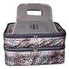 101 BEACH Thermal Insulated Double Casserole Carrier Bag with 2 Compartments - Can be Custom Embroidered Personalized (Gray Reptile - Embroidered Monogram) view 1