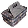 101 BEACH Thermal Insulated Double Casserole Carrier Bag with 2 Compartments - Can be Custom Embroidered Personalized (Gray Reptile - Embroidered Monogram) view 3