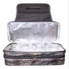 101 BEACH Thermal Insulated Double Casserole Carrier Bag with 2 Compartments - Can be Custom Embroidered Personalized (Gray Reptile) view 3