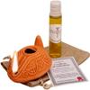 Biblical Herodian Clay Oil Lamp with Bethlehem Olive Oil - Authentic Holy Land Replica with Gift Bag & Certificate of Authenticity - Handmade Christian & Judaica Faith Gift view 1