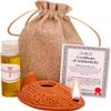 Biblical Herodian Clay Oil Lamp with Bethlehem Olive Oil - Authentic Holy Land Replica with Gift Bag & Certificate of Authenticity - Handmade Christian & Judaica Faith Gift view 3