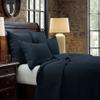 HiEnd Accents Linen Cotton Diamond Quilt, Queen Size, Navy Solid Color, Classic Traditional Rustic Style Luxury Bedding, Soft Lightweight Bed Cover view 2