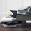 HiEnd Accents Linen Cotton Diamond Quilt, Queen Size, Navy Solid Color, Classic Traditional Rustic Style Luxury Bedding, Soft Lightweight Bed Cover view 3