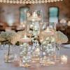 300 Floating White Pearls- Large Sizes- Fills 4 Gallons of The Floating Transparent Water Gels for Your Vases- with Pre-Measured Prep Bags- 12 White Fully Submersible Fairy Lights view 1
