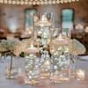 300 Floating White Pearls- Large Sizes- Fills 4 Gallons of The Floating Transparent Water Gels for Your Vases- with Pre-Measured Prep Bags- 12 White Fully Submersible Fairy Lights view 2