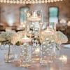 300 Floating White Pearls- Large Sizes- Fills 4 Gallons of The Floating Transparent Water Gels for Your Vases- with Pre-Measured Prep Bags- 12 White Fully Submersible Fairy Lights view 3
