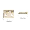 NUOBESTY 12pcs Mini Hinges Cabinet Closet Hinges with 48pcs Screws for 1:12 Dollhouse Miniature Furniture view 4